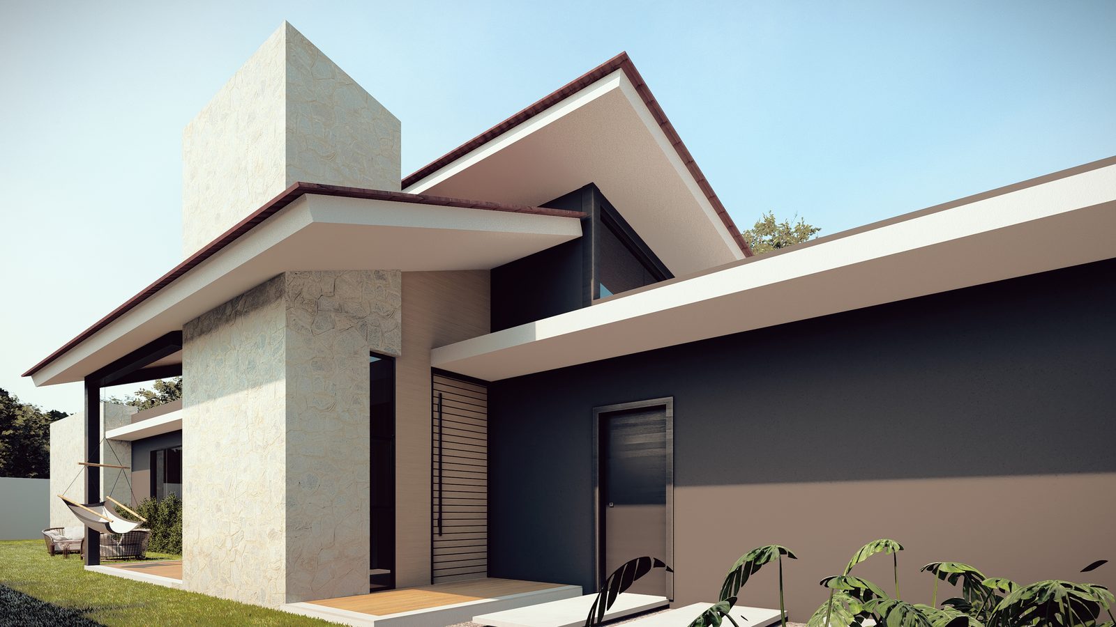 Fachada de residência de alto padrão